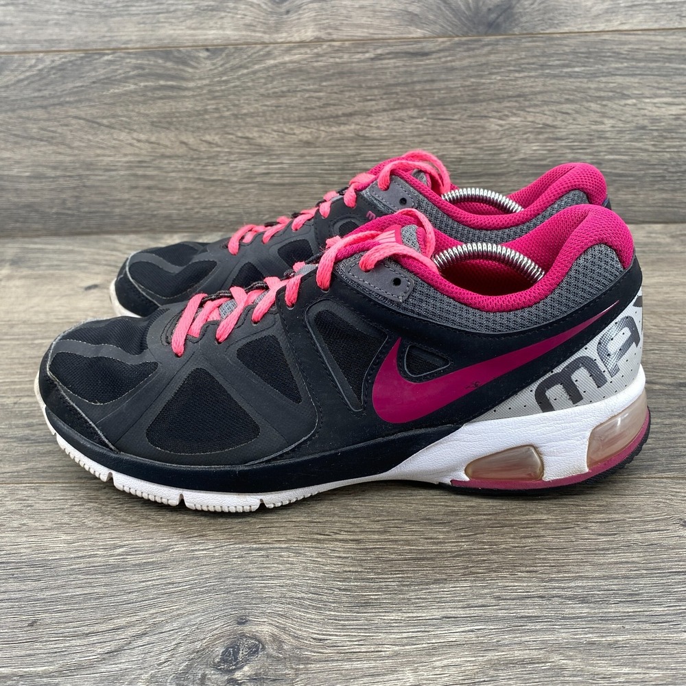 Nike Air Max Run Lite 4 Women Size 9.5 Black Magenta Running Shoes 554894-002